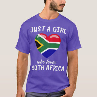 T-shirt Juste une fille qui aime l'Afrique du Sud