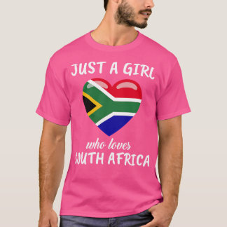 T-shirt Juste une fille qui aime l'Afrique du Sud