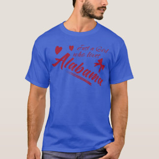 T-shirt Juste une fille qui aime l'Alabama Femmes et Fille