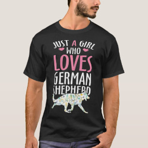 T-shirt Juste Une Fille Qui Aime L'Allemand Berger Chien A