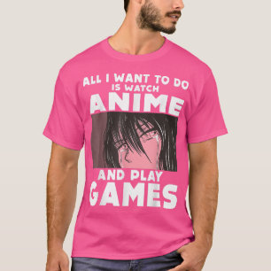 T-shirt Juste Une Fille Qui Aime L'Anime Et Jeux Vidéo Jap