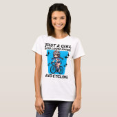 T-shirt Juste une fille qui aime l'anime et le cyclisme (Devant entier)