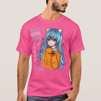 T-shirt Juste une fille qui aime l'anime et le dessin Otak