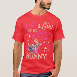 T-shirt Juste une fille qui aime lapin drôle lapin Amoureu