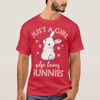 T-shirt Juste une fille qui aime lapins Idée cadeau lapin 