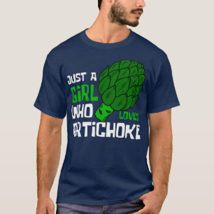 T-shirt Juste Une Fille Qui Aime L'Artichoke Drôle