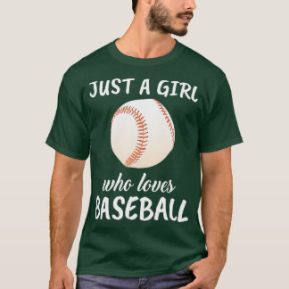 T-shirt Juste Une Fille Qui Aime Le Baseball