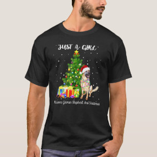 T-shirt Juste une fille qui aime le berger allemand Noël