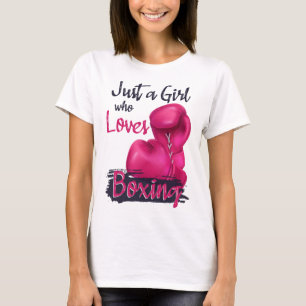 T-shirt Juste une fille qui aime le BOXing
