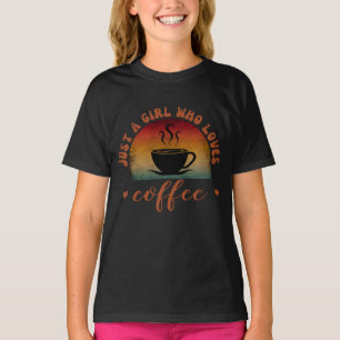 T-SHIRT JUSTE UNE FILLE QUI AIME LE CAFÉ 