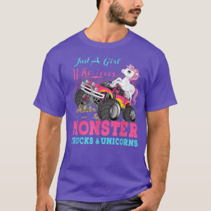 T-shirt Juste une fille qui aime le camion monstre et lico