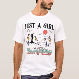 T-shirt Juste Une Fille Qui Aime Le Camping