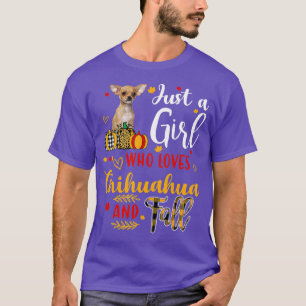 T-shirt Juste Une Fille Qui Aime Le Chihuahua Et L'Automne