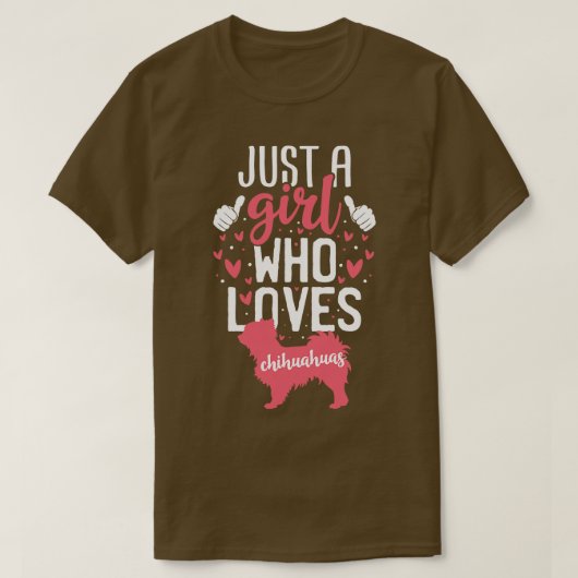 T-shirt Juste une fille qui aime le Chihuahuas (Design devant)