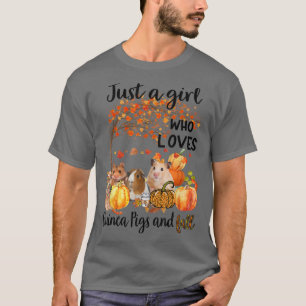 T-shirt Juste Une Fille Qui Aime Le Cochon De Guinée Et To