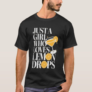 T-shirt Juste une fille qui aime le cocktail Martini Lemon