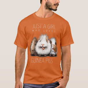 T-shirt Juste Une Fille Qui Aime Le Design Cavy Des Cochon