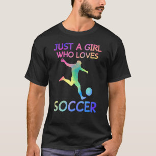 T-shirt Juste Une Fille Qui Aime Le Football Drôle Amateur