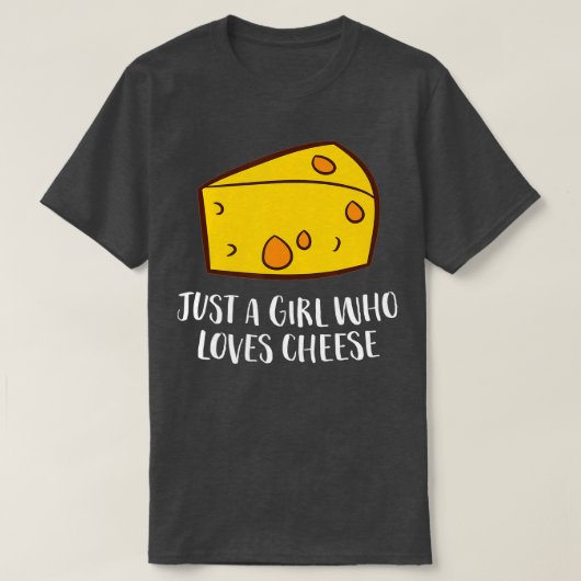 T-shirt Juste une fille qui aime le fromage (Design devant)