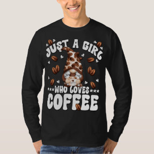 T-shirt Juste Une Fille Qui Aime Le Gnome Du Café