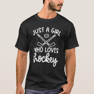 T-shirt Juste Une Fille Qui Aime Le Hockey Mignon Drôle