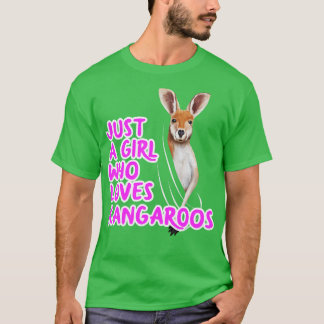 T-shirt Juste une fille qui aime le kangourou
