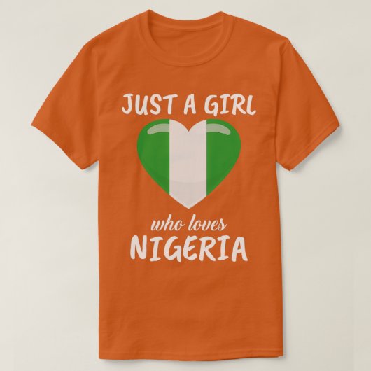 T-shirt Juste une fille qui aime le Nigeria (Design devant)