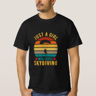 T-shirt juste une fille qui aime le parachutisme