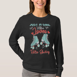 T-shirt Juste Une Fille Qui Aime Le Patinage À Roulettes