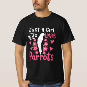 T-shirt Juste Une Fille Qui Aime Le Perroquet