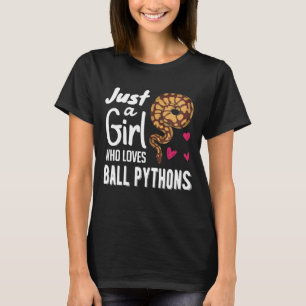 T-shirt Juste une fille qui aime le Python de bal, la femm