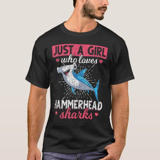T-shirt Juste Une Fille Qui Aime Le requin-marteau Predato (Devant)