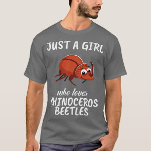 T-shirt Juste Une Fille Qui Aime Le Rhinoceros Beetles