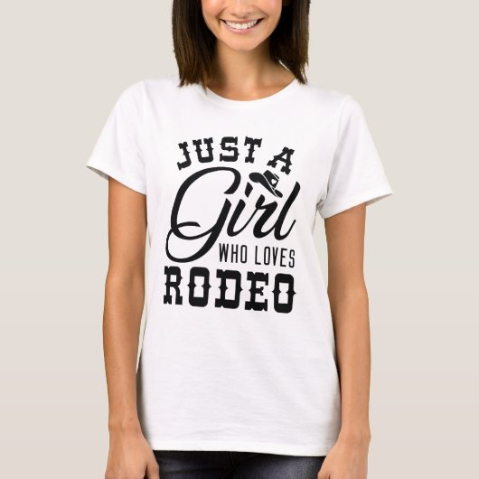 T-shirt Juste une fille qui aime le rodéo (Devant)