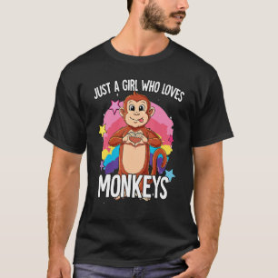 T-shirt Juste Une Fille Qui Aime Le Singe Des Singes