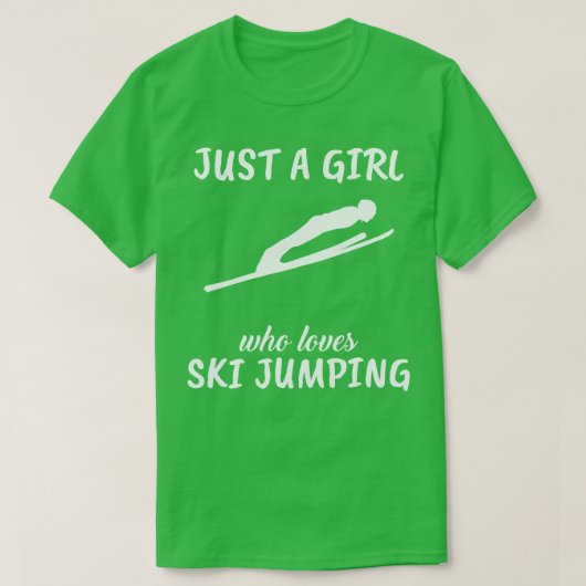 T-shirt Juste Une Fille Qui Aime Le Ski Jumping (Design devant)