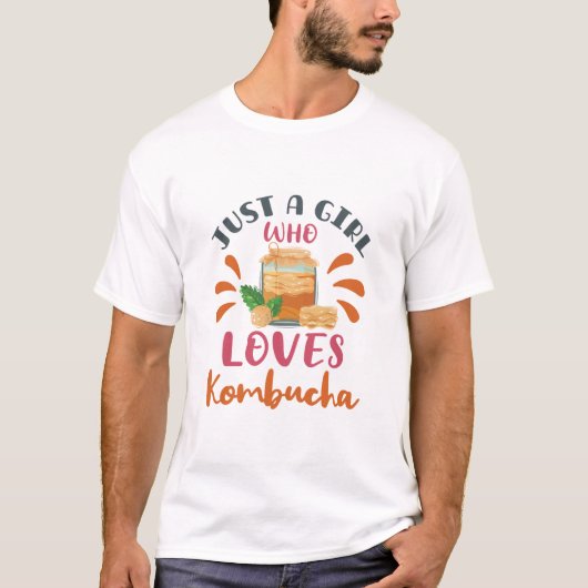 T-shirt Juste une fille qui aime le thé Kombucha (Devant)