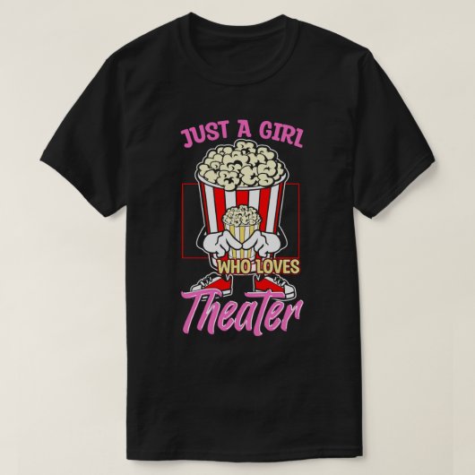 T-shirt Juste une fille qui aime le théâtre (Design devant)