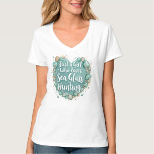T-shirt Juste une fille qui aime le verre de mer