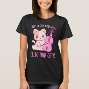 T-shirt Juste une fille qui aime le violoncelle et les cha