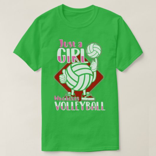 T-shirt Juste Une Fille Qui Aime Le Volley (Design devant)
