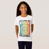 T-Shirt Juste une fille qui aime le volleyball (Devant entier)