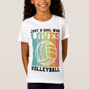 T-Shirt Juste une fille qui aime le volleyball