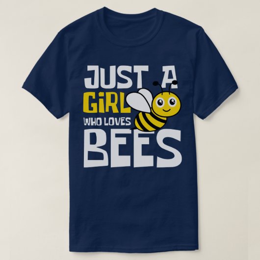 T-shirt Juste Une Fille Qui Aime Les Abeilles Drôle (Design devant)