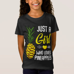 T-Shirt Juste Une Fille Qui Aime Les Ananas Doux Tropical