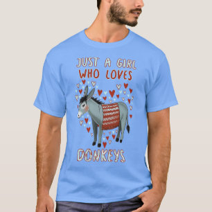 T-shirt Juste une fille qui aime les ânes 1