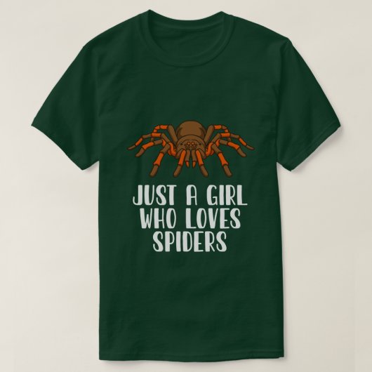 T-shirt Juste une fille qui aime les araignées (Design devant)
