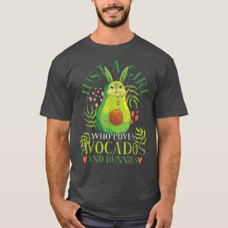 T-shirt Juste Une Fille Qui Aime Les Avocados Et Les Lapin