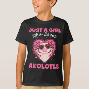 T-shirt Juste une fille qui aime les axolotls simples et m