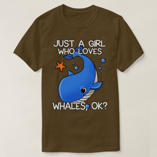 T-shirt Juste une fille qui aime les baleines 1 (Design devant)